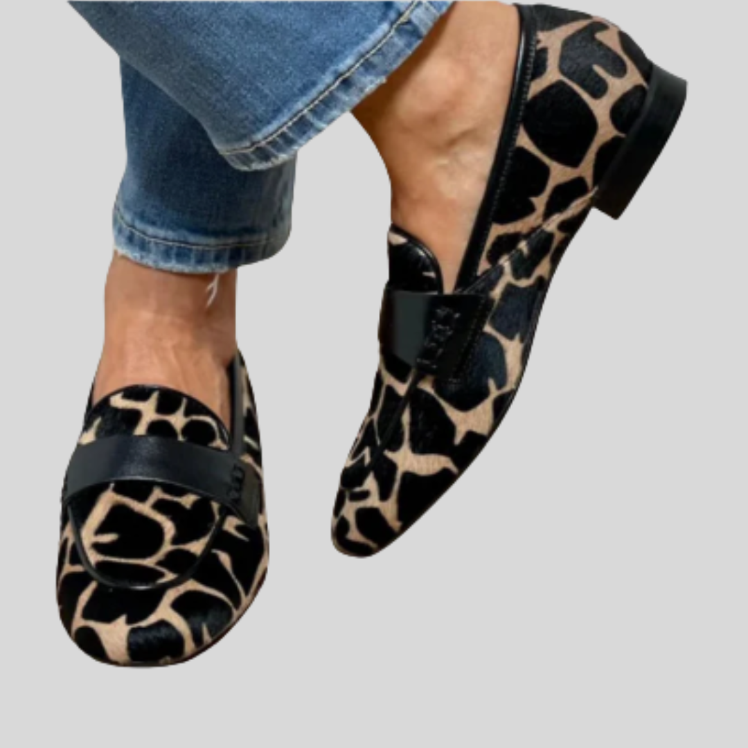 Leopard print cushioned loafers for women | Katie -1