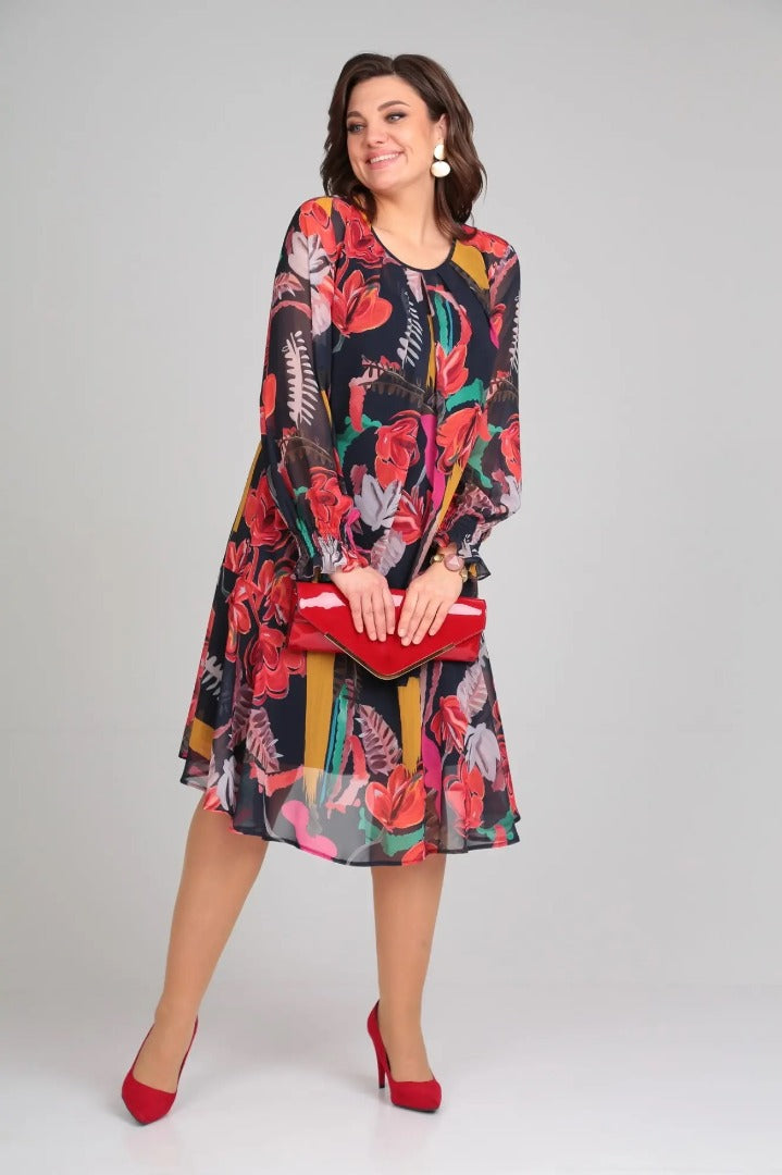 Modern floral everyday dress for women | Floravine -1
