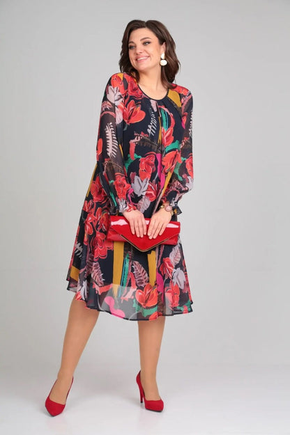 Modern floral everyday dress for women | Floravine -1