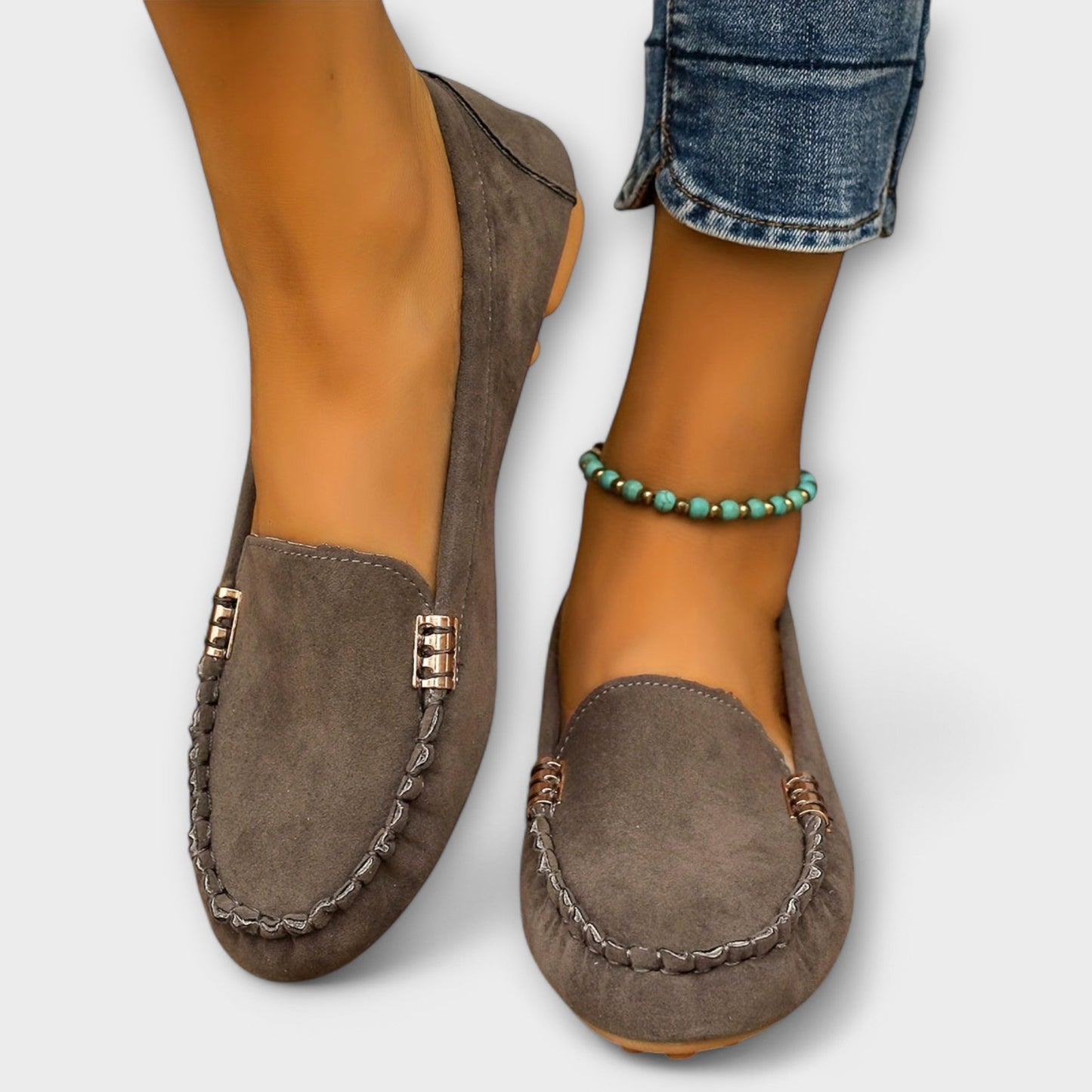 Sleek Slip-on moccasin loafers with refined detailing for women | Bianca