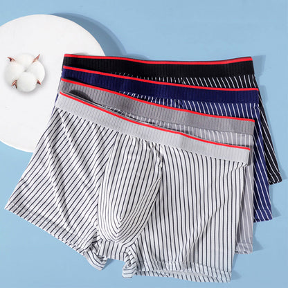 Comfortable striped cotton boxers for men | Tavian -7