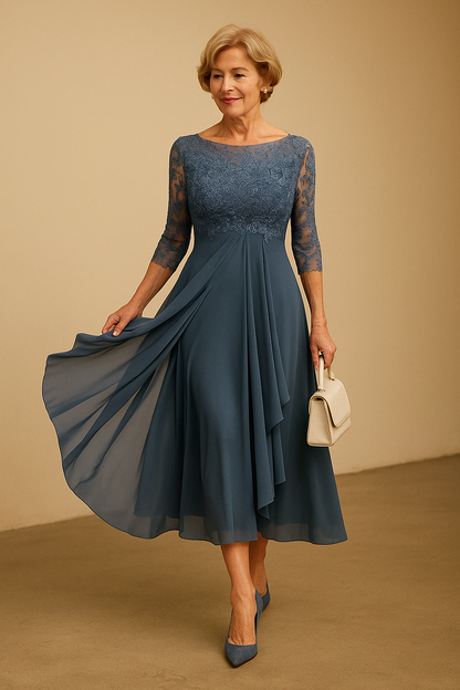 Smocked Elegant lace dress for women | Rhiana