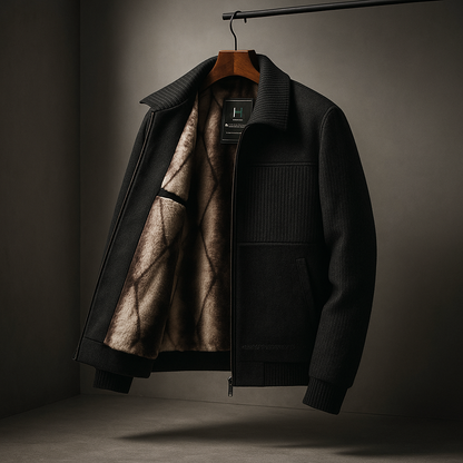 Textured fleece zip jacket for men | Duncan -3