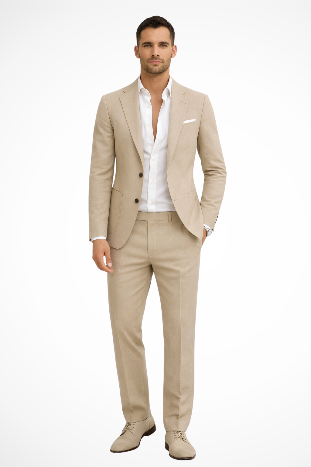Tailored two-piece wedding guest suit for men | Theo -3