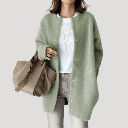 Knit Long knit cardigan with relaxed silhouette for women | Arlette