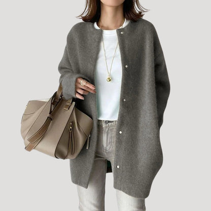 Knit Long knit cardigan with relaxed silhouette for women | Arlette