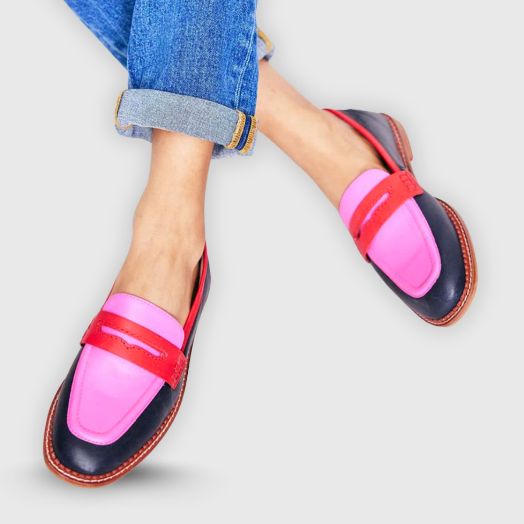 Trusty Two-tone loafers with slip-on silhouette for women | Franki
