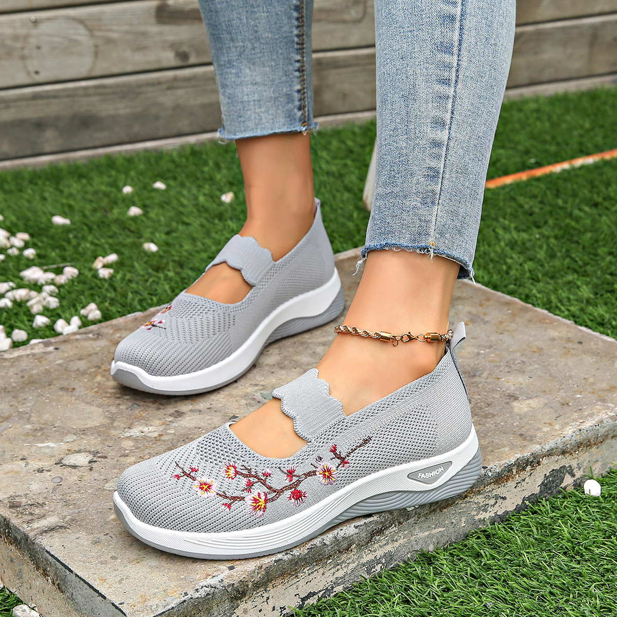 Elegant mesh pointed-toe ballet flats for women | Tilly -2