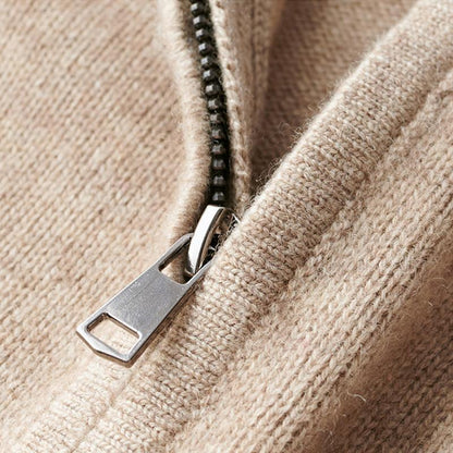 Soft relaxed half-zip knit sweater for men | Harris -10