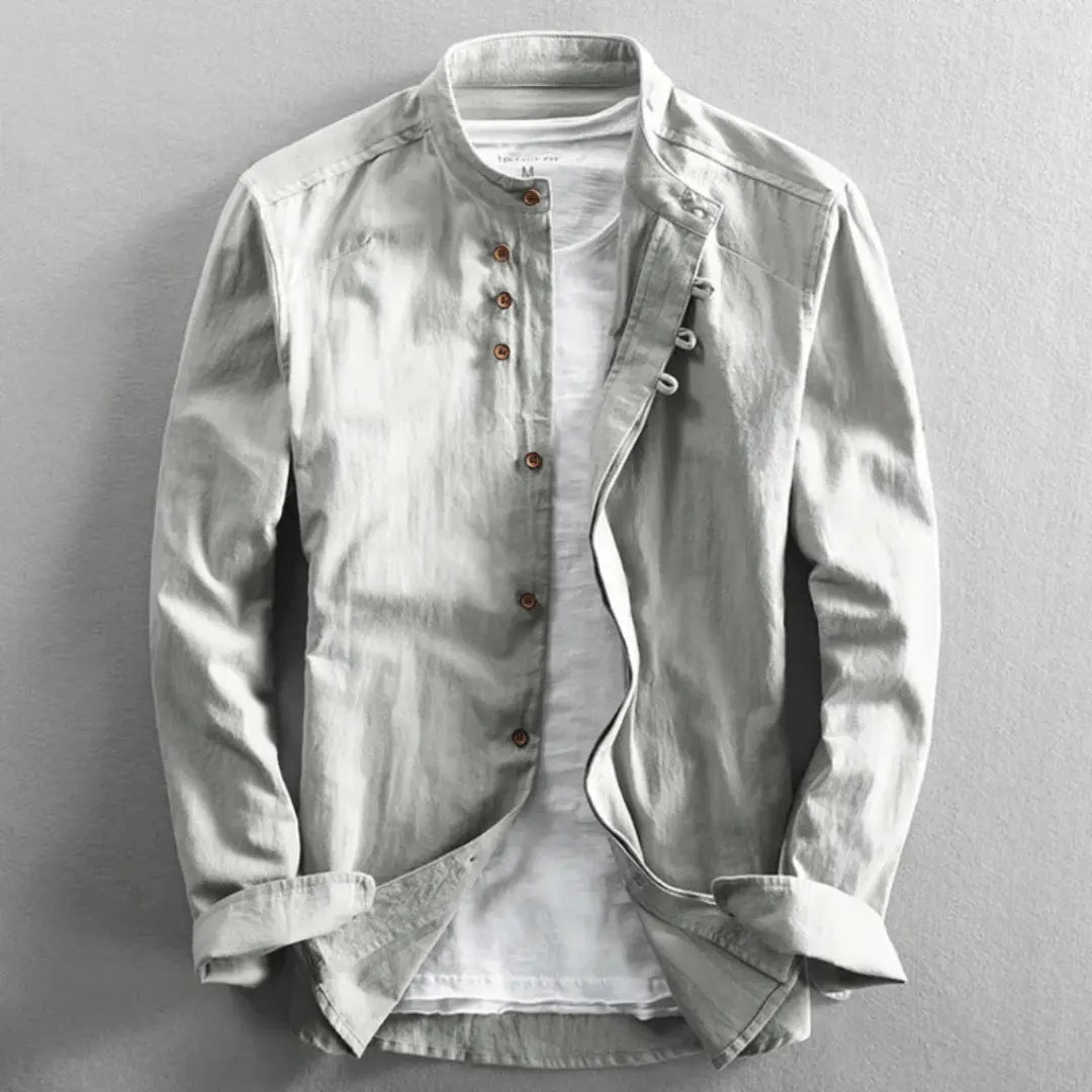 Japanese-inspired casual short-sleeve shirt for men | Apollo -3