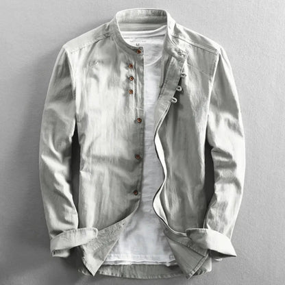 Japanese-inspired casual short-sleeve shirt for men | Apollo -3