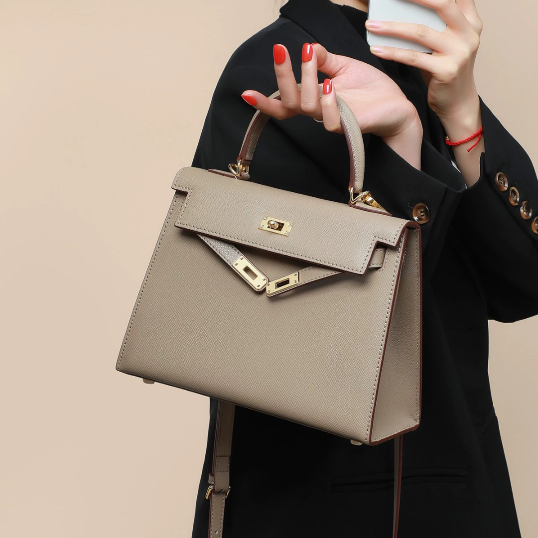 Chic structured silken finish shoulder bag for women | Silken Dawn -5