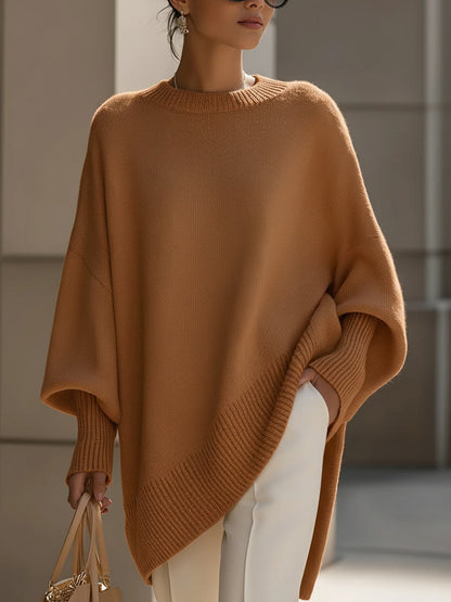 Relaxed cosy oversized knit sweater for women | Melody -8