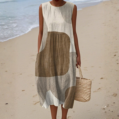 Poised Abstract summer dress for women | Helena