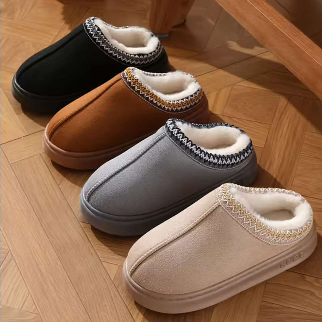 Warm waterproof slip-on winter mules for women | Elara -5