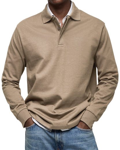 Classic relaxed long-sleeve polo shirt for men | Wilson -7