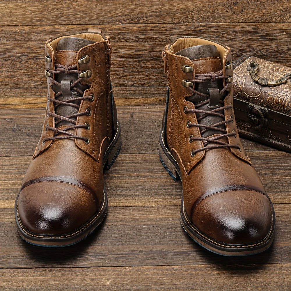 Classic heritage leather brogue boots for men | Maxwell -5