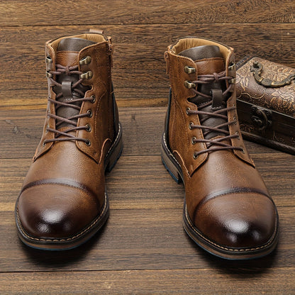 Pioneer Heritage brogue boots with classic detailing for men | Maxwell