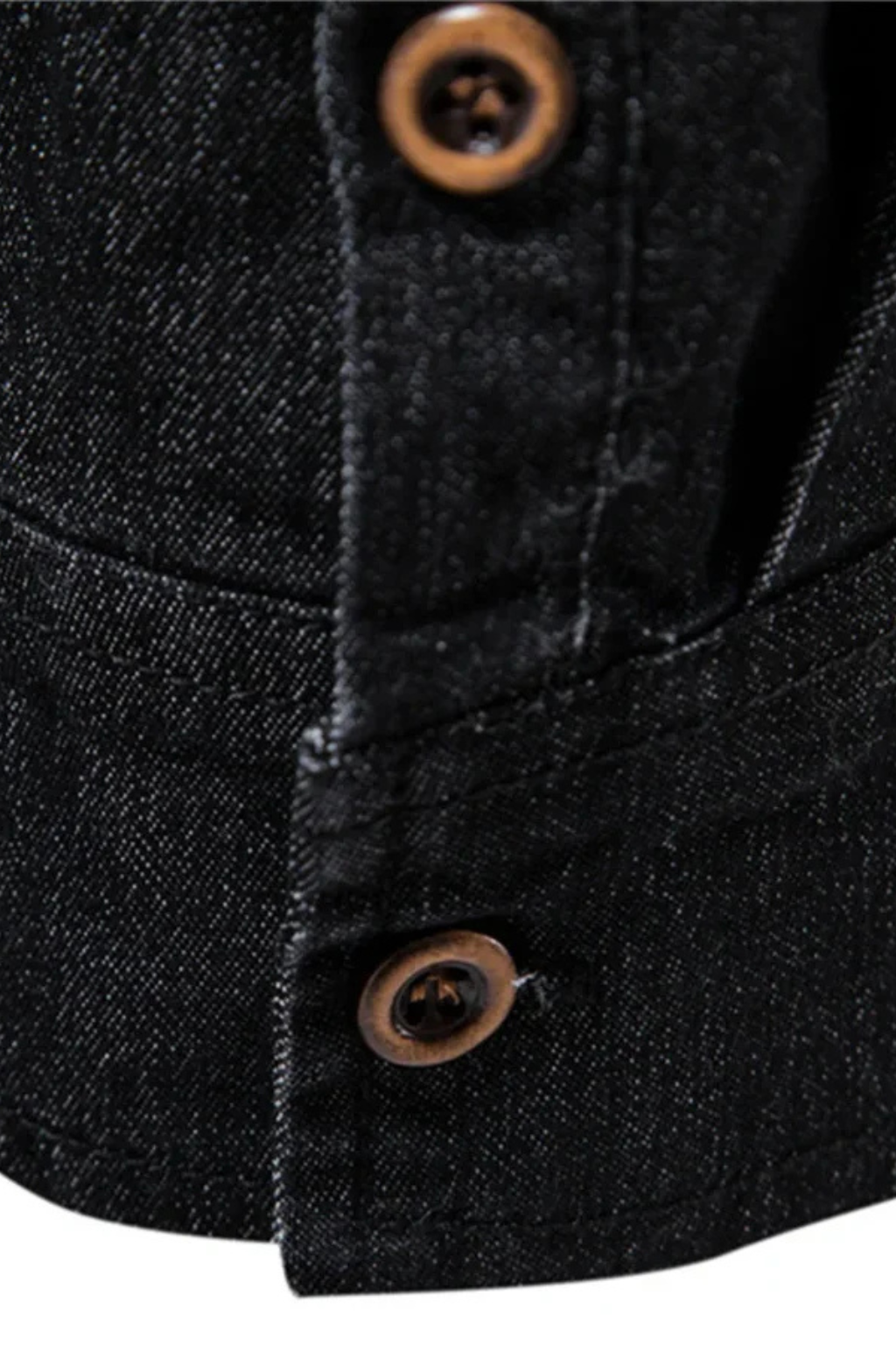 Slim-fit long-sleeve button-down denim shirt for men | Aiden -3