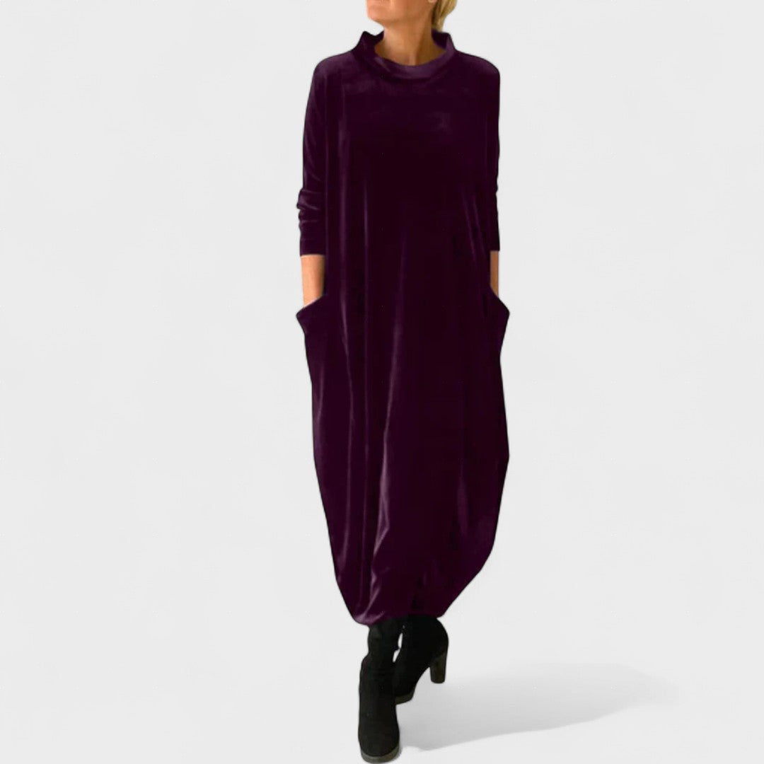 Elegant timeless midi dress for women | Marisandra -2