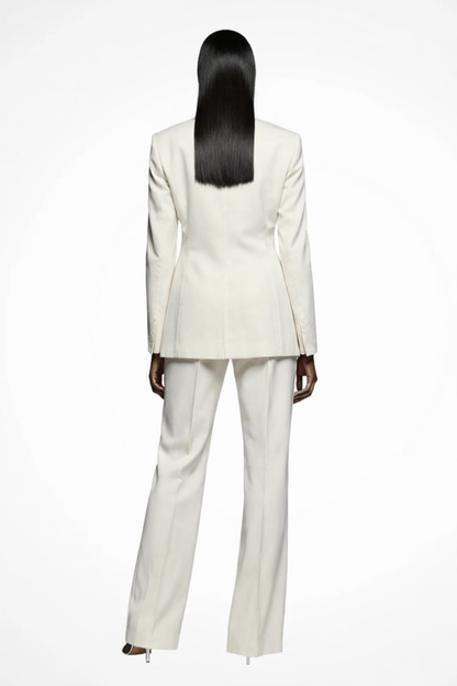 Tailored blazer and wide-leg trousers set for women | Liora -3