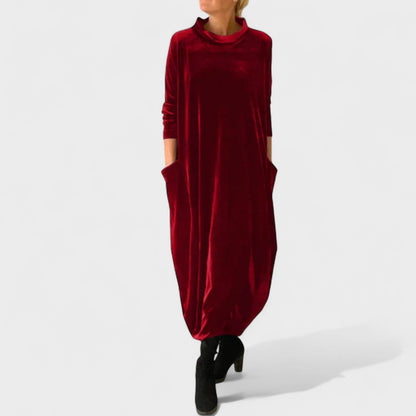 Elegant timeless midi dress for women | Marisandra -3