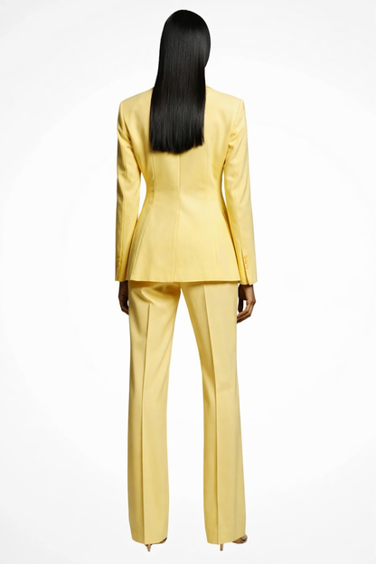 Tailored blazer and wide-leg trousers set for women | Liora -17