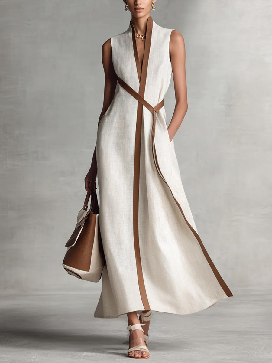 Sleeveless relaxed summer breeze dress for women | Elira -3