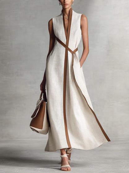 Sleeveless relaxed summer breeze dress for women | Elira -3