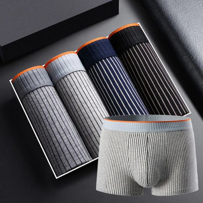 Comfortable striped cotton boxers for men | Tavian -1