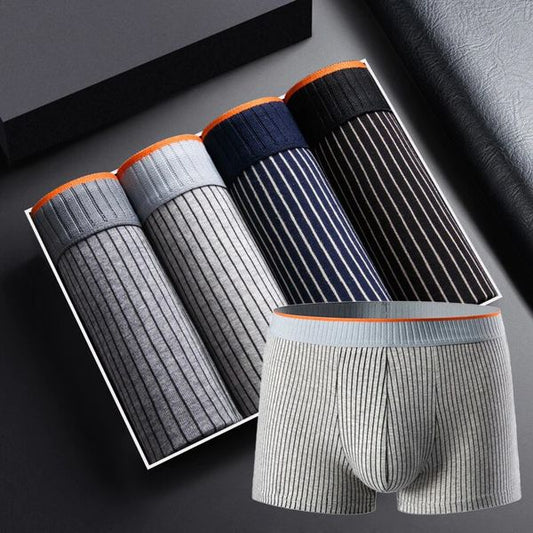 Comfortable striped cotton boxers for men | Tavian -1