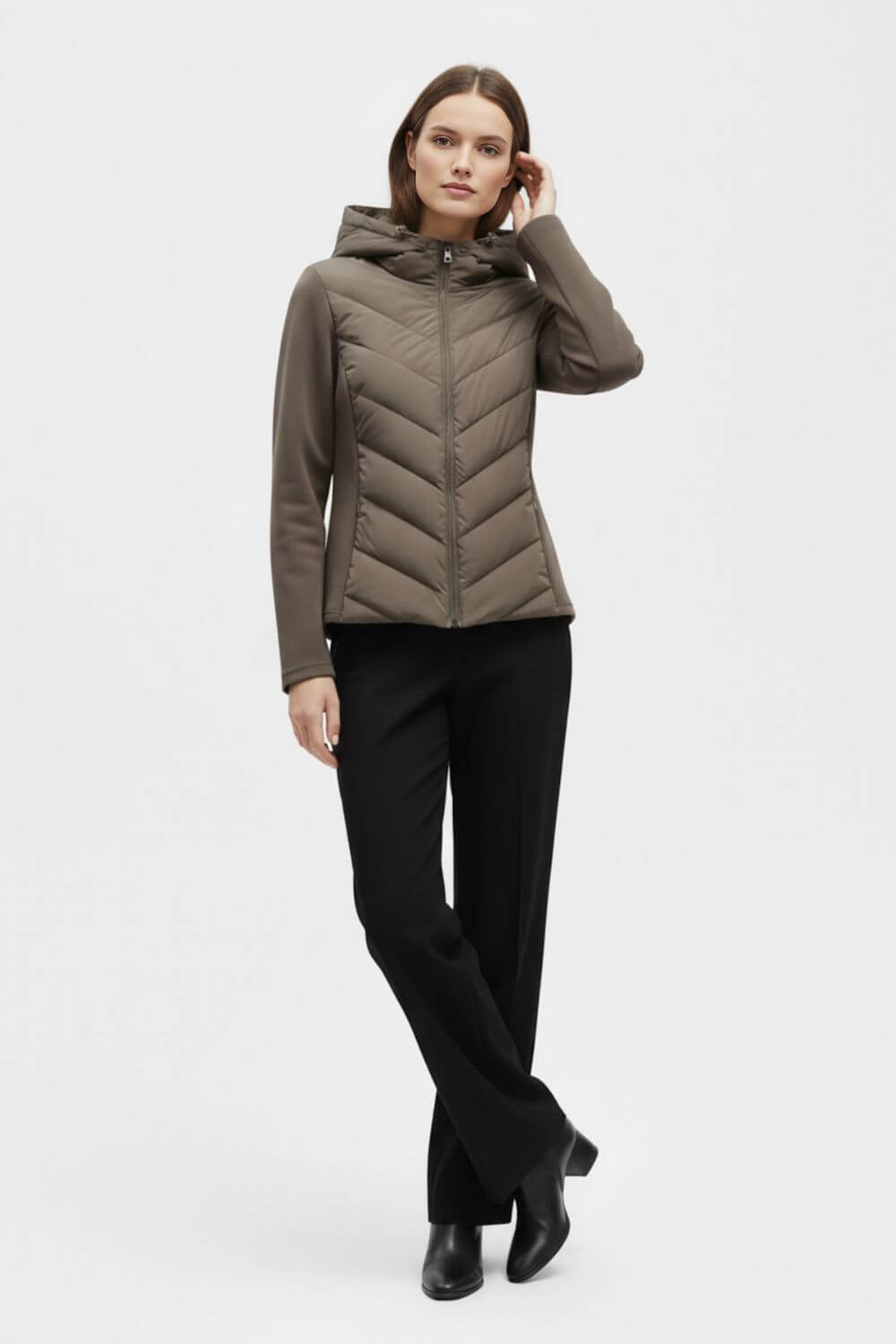 Classic hooded puffer jacket for women | Selene -11