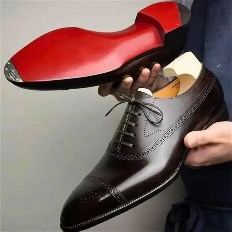 Classic cap-toe brogue oxford shoes for men | Royal -1