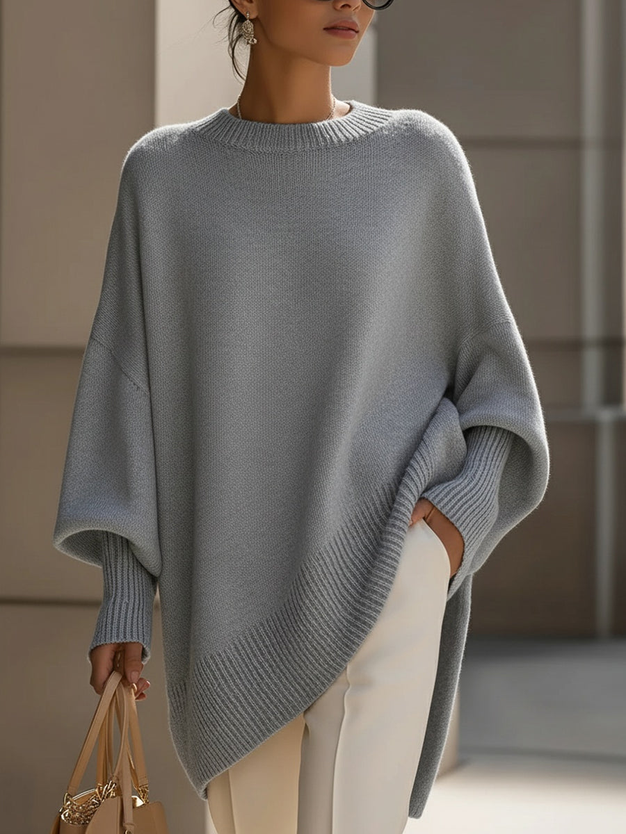 Relaxed cosy oversized knit sweater for women | Melody -9