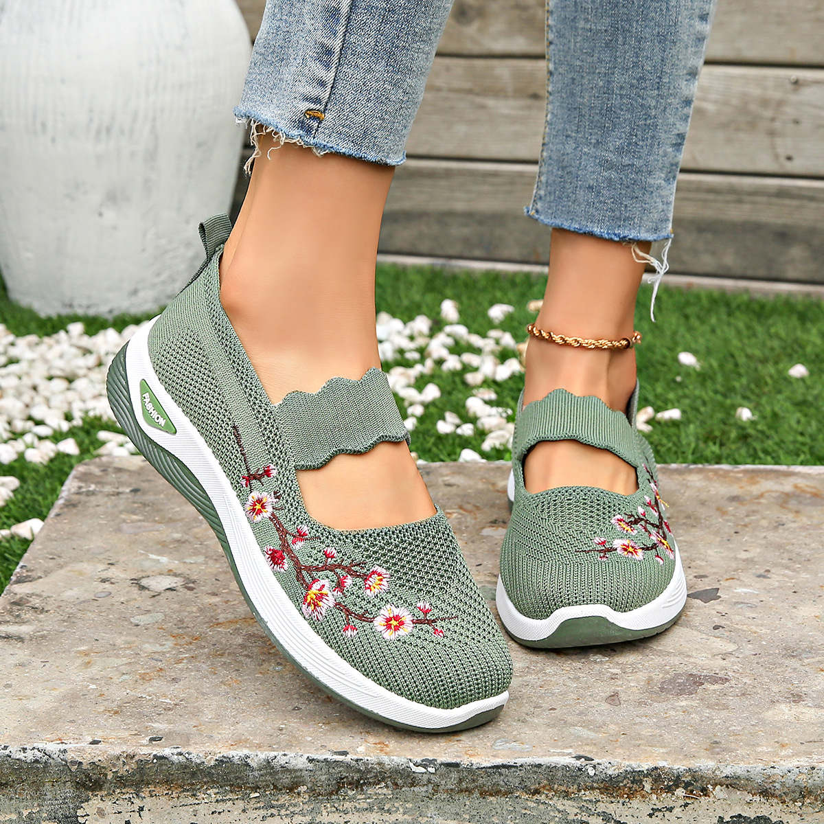 Elegant mesh pointed-toe ballet flats for women | Tilly -3