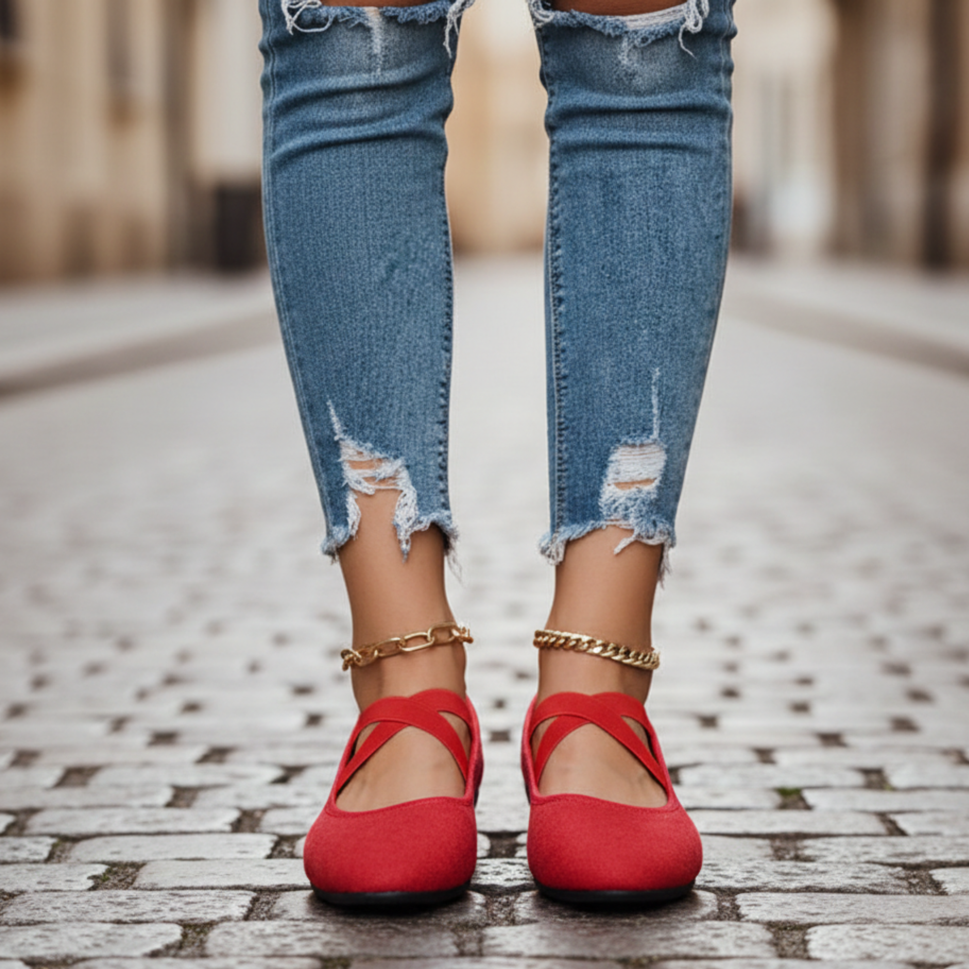 Orthopedic wedge shoes with elastic straps for women -5