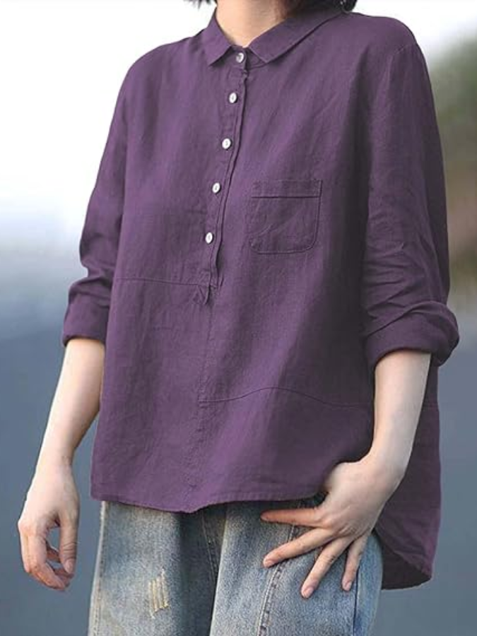 French vintage everyday blouse for women | Alice -12