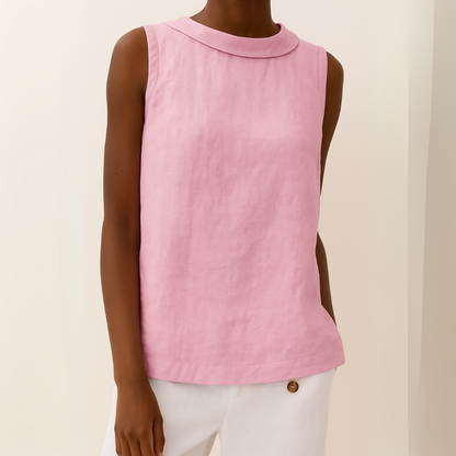 Sleeveless roll-collar knit top for women | Maria -7
