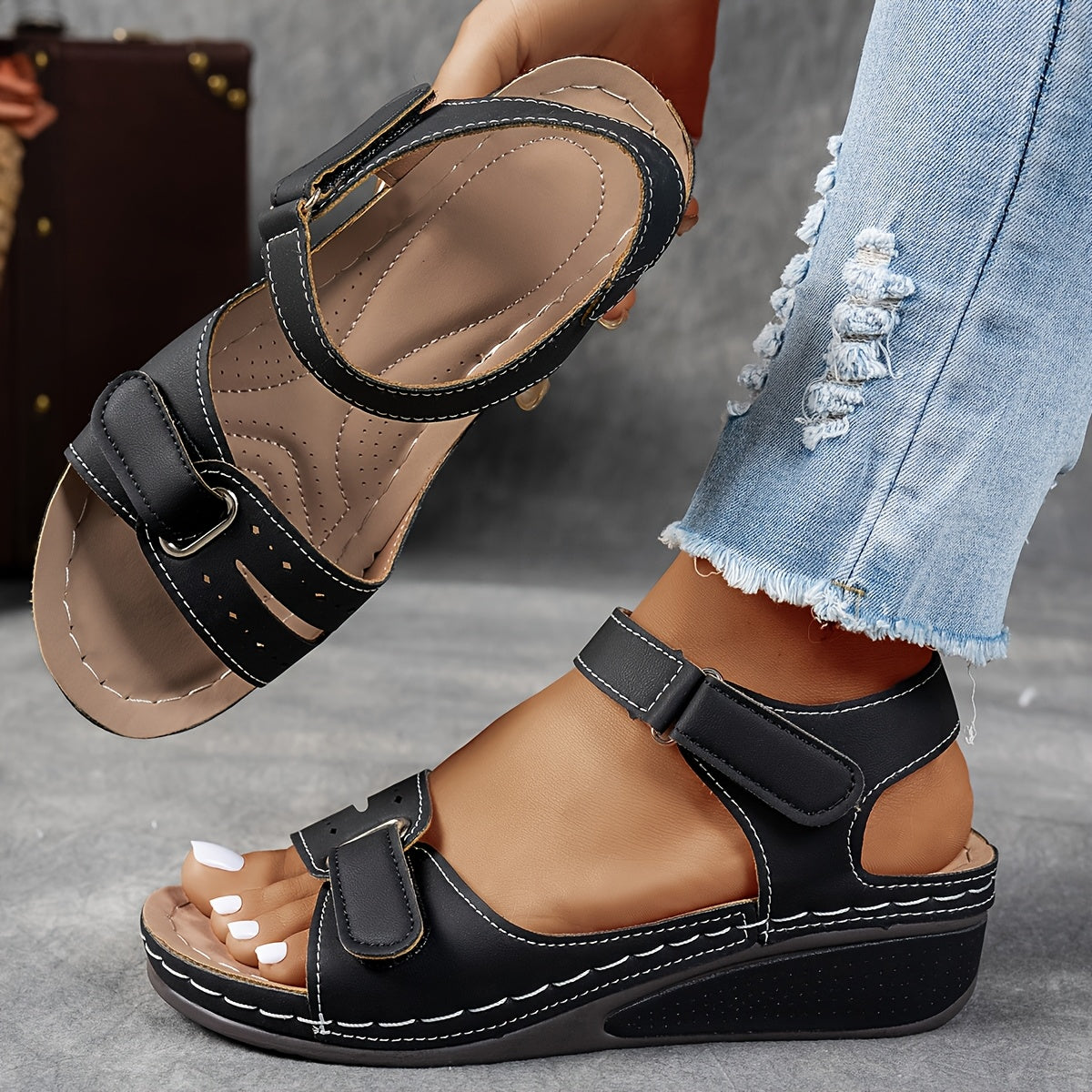 Waved Comfort flex sandals for women | Avelin