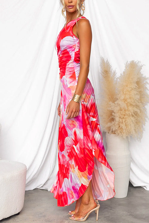 Geometric Pleated summer dress for women | Nina