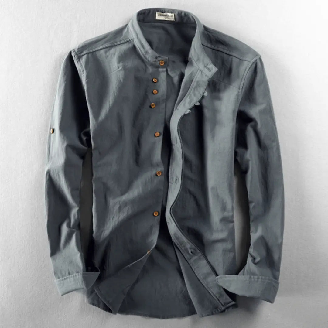 Japanese-inspired casual short-sleeve shirt for men | Apollo -4