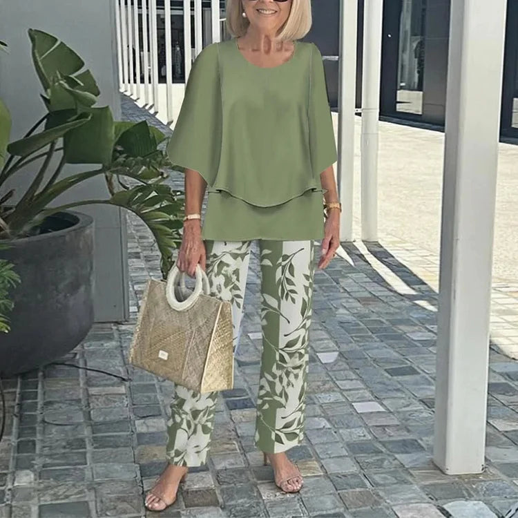 Bold printed co-ordinated two-piece set for women | Genevieve -1