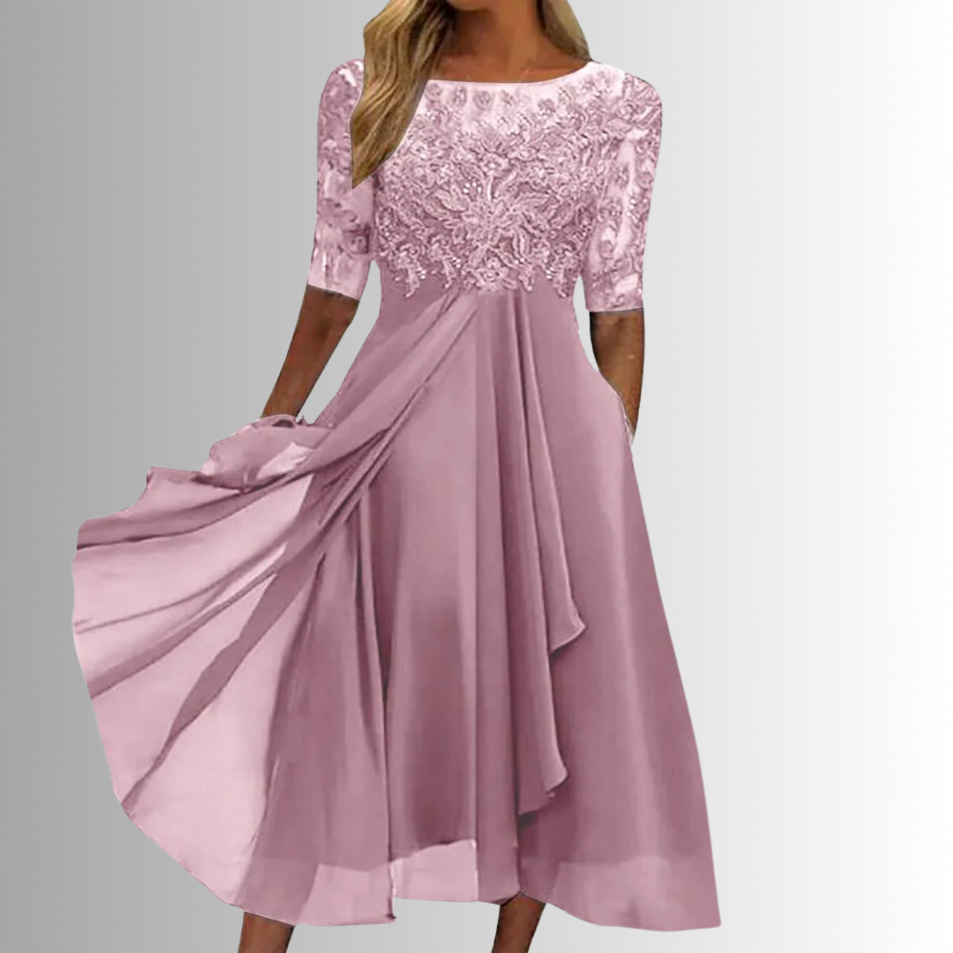 Elegant lace everyday dress for women | Rhonda -2