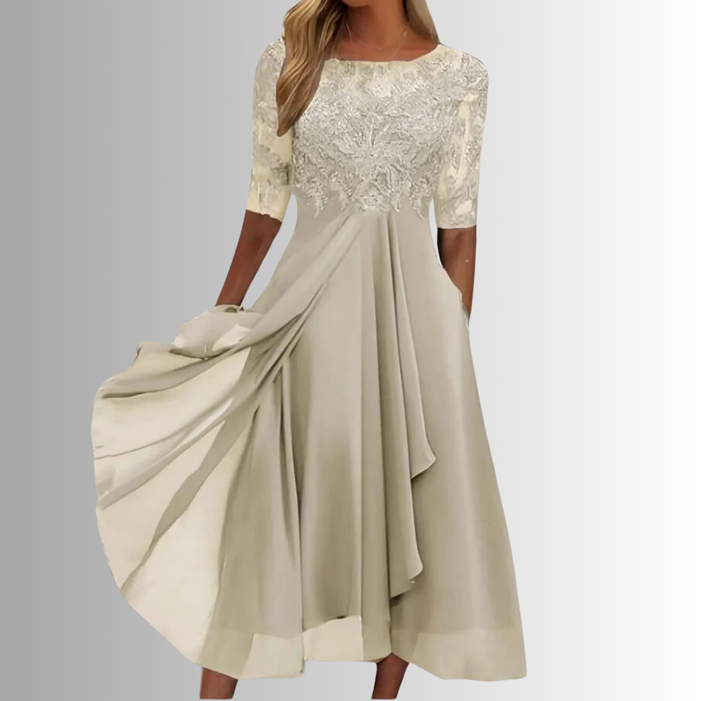 Elegant lace everyday dress for women | Rhonda -3