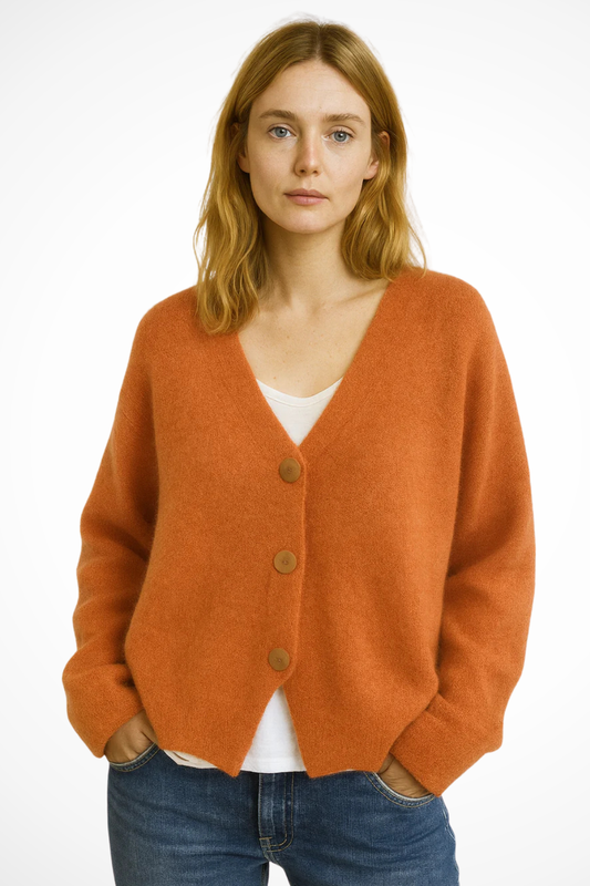 Spring button-front everyday cardigan for women | Nora -1