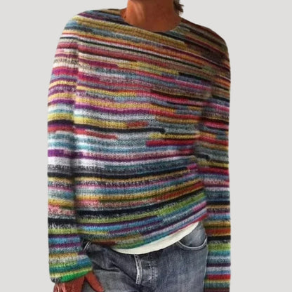 Woven Patterned knitted winter sweater for women | Marielle