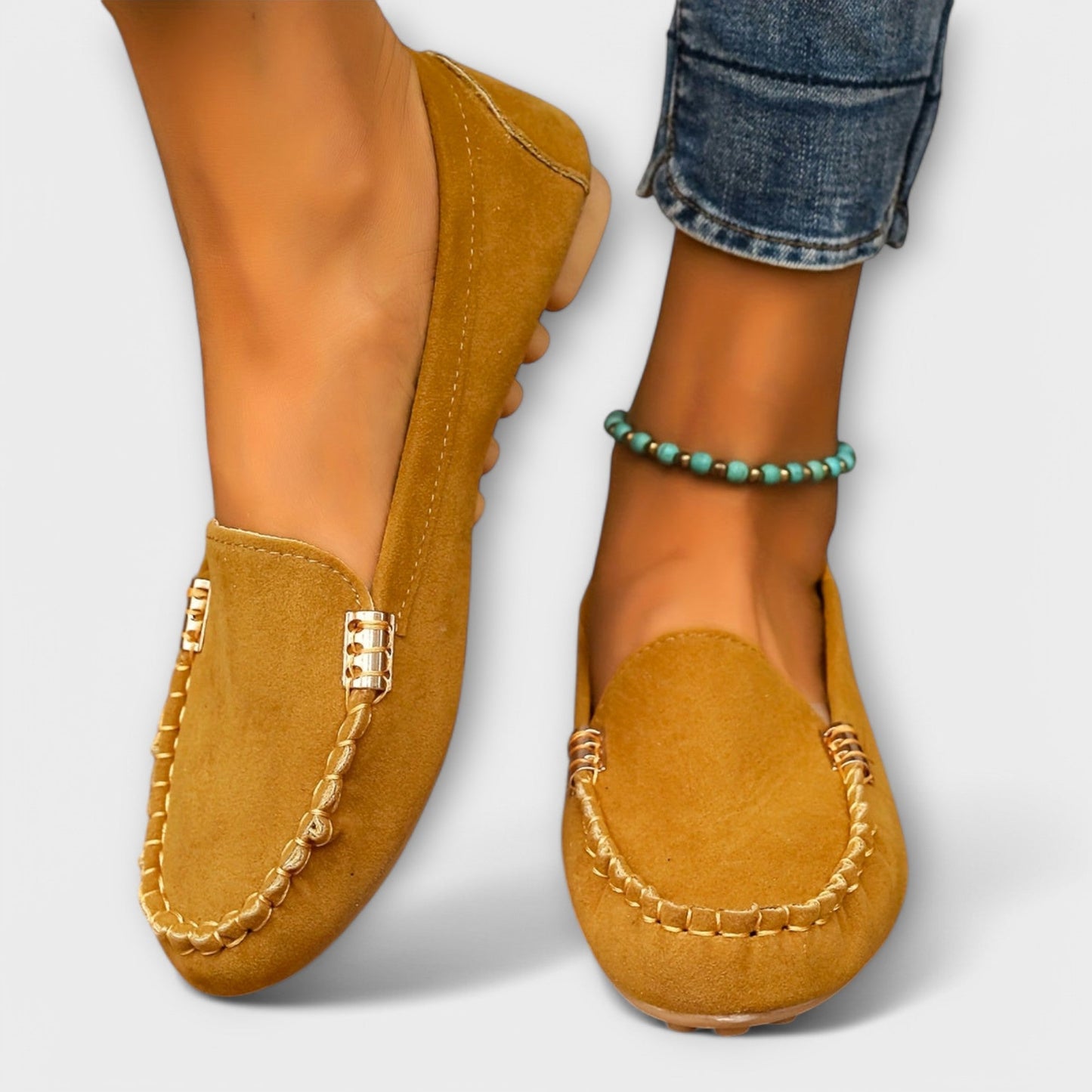 Sleek Slip-on moccasin loafers with refined detailing for women | Bianca