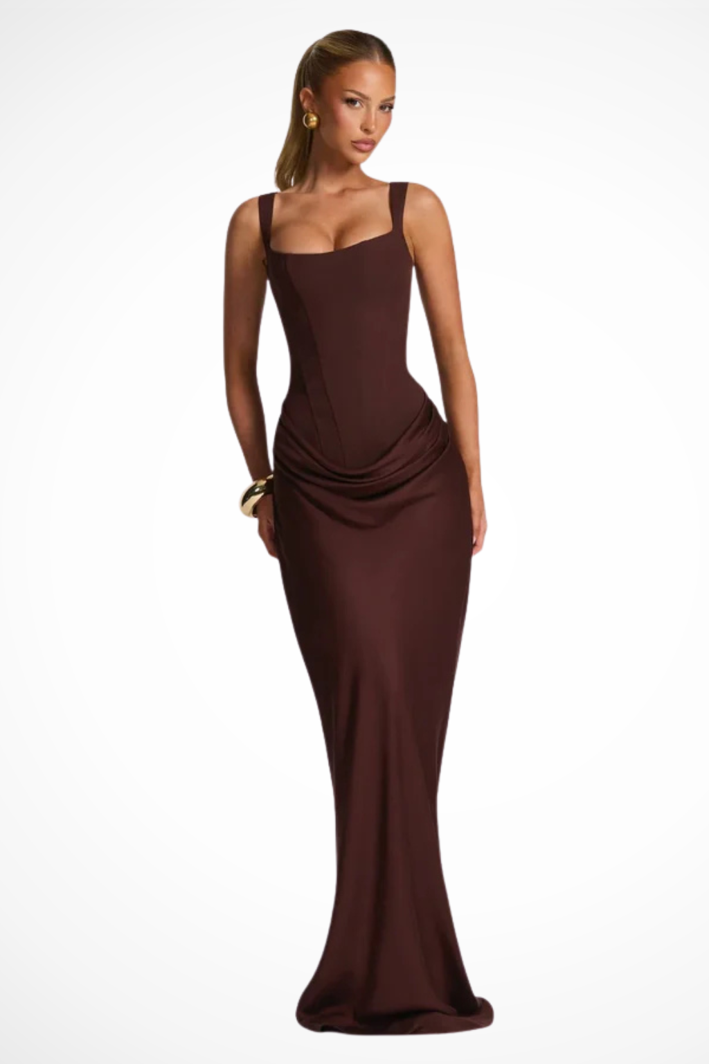 Sleeveless bodycon wedding guest maxi dress for women | Matilda -1