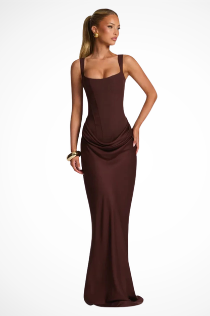 Sleeveless bodycon wedding guest maxi dress for women | Matilda -2