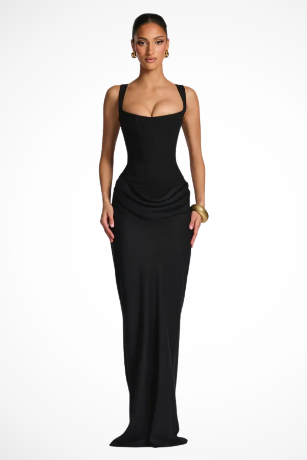 Sleeveless bodycon wedding guest maxi dress for women | Matilda -3